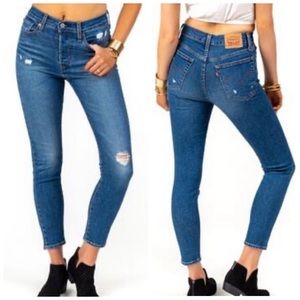 LEVI'S Wedgie High Rise Skinny Ripped Jeans Size 26